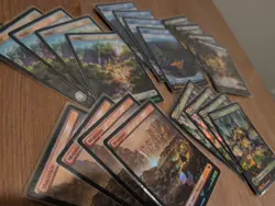 MTG Magic the Gathering FF Chocobo Track Foil Lands Set of 20 (4 each WUBRG) - Image 2