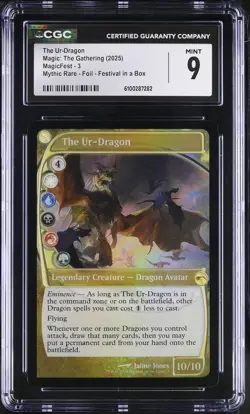 THE UR-DRAGON Promotional MagicFest Foil Mythic CGC 9 MTG [Nostalgium] - Image 1
