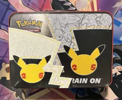 Pokemon 25th Anniversary Celebrations Treasure Chest Lunchbox Tin Factory SEALED - Image 2
