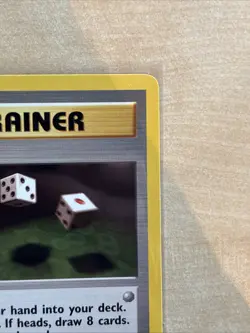 Pokemon TCG Gambler 60/62 Fossil Common Trainer First Edition LP Condition - Image 3