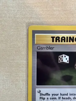 Pokemon TCG Gambler 60/62 Fossil Common Trainer First Edition LP Condition - Image 4