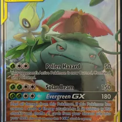 Pokemon TCG Celebi & Venusaur GX 1/181 Sm-Team Up TAG TEAM Ultra Rare Holo - Image 1