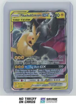 2019 Pokemon Sun & Moon Team Up Pikachu & Zekrom GX #33/181 - Image 1