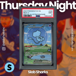 2024 POKEMON SV PALDEAN FATES #232/091 MEW EX SPECIAL ILLUSTRATION RARE PSA 9 - Image 1