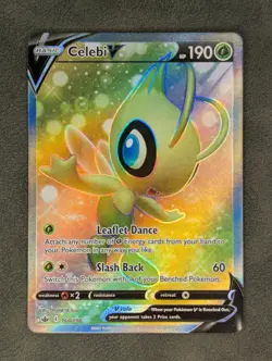 Celebi V (Full Art) 160/198 Pokemon TCG Ultra Rare SWSH06: Chilling Reign NM - Image 1