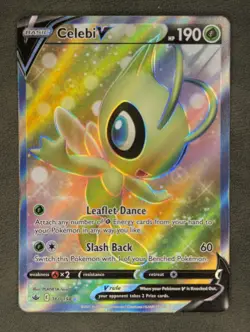 Celebi V (Full Art) 160/198 Pokemon TCG Ultra Rare SWSH06: Chilling Reign NM - Image 1