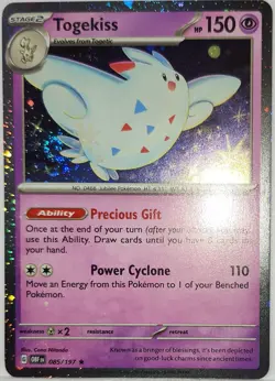 Fart Swirl 🌀 Togekiss 085/197 Cosmo Holo Bleed Error Rare Pokemon TCG 💫 - Image 1