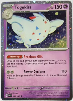 Fart Swirl 🌀 Togekiss 085/197 Cosmo Holo Bleed Error Rare Pokemon TCG 💫 - Image 3