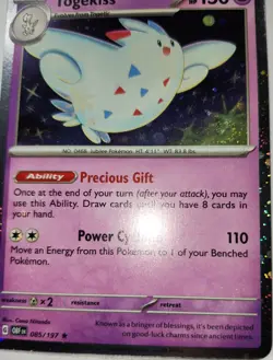 Fart Swirl 🌀 Togekiss 085/197 Cosmo Holo Bleed Error Rare Pokemon TCG 💫 - Image 4