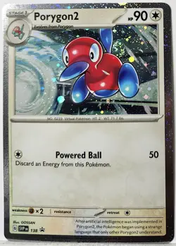 Pokemon Porygon2 Fart Swirl 🌀 Cosmo Holo Rare Black Star Promo 138 - Image 1