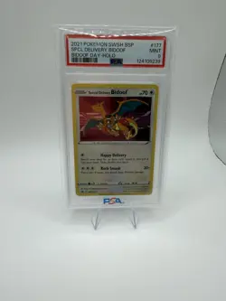 2021 POKEMON SWSH BLACK STAR PROMO BIDOOF DAY SPECIAL DELIVERY BIDOOF-HOLO PSA 9 - Image 1