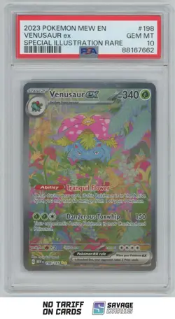 2023 Pokemon Scarlet & Violet Series 151 Venusaur ex PSA 10 #198/165 Special - Image 1
