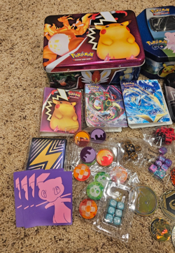 Lot of Pokemon Items - Lunchbox Tins Coins VSTAR Markers Sleeves Dice Binders - Image 2