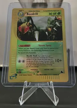 Pokemon English eReader Skyridge Beedrill Reverse Holo Rare 5/144 (NM) - Image 1