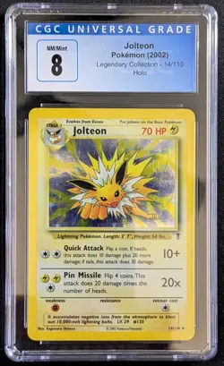 Pokemon TCG - Jolteon Holo - Legendary Collection - CGC 8 NM/Mint - Image 1