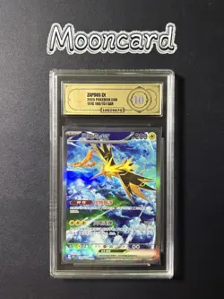 APH Gold 10 Pokemon Chinese Zapdos EX Full Art 2025 151C 190/151 SAR - Image 1