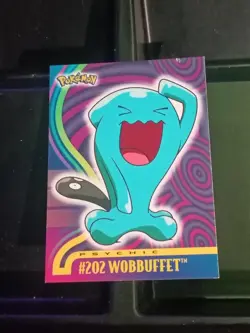ENGLISH 2001 Topps Pokemon Topps Johto Series 3 Non-holo #202 Wobbuffet - Image 1