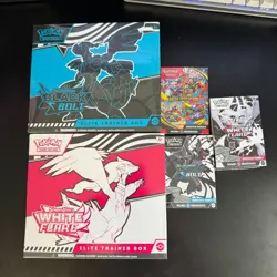 Pokemon TCG White Flare and Black Bolt ETB Lot Factory Sealed Elite Trainer Box - Image 1