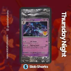2024 POKEMON PALDEAN FATES #040/091 CERULEDGE PROMO COSMOS HOLO SEALED - Image 1