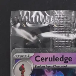 2024 POKEMON PALDEAN FATES #040/091 CERULEDGE PROMO COSMOS HOLO SEALED - Image 3