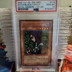2002 YU-GI-OH! METAL RAIDERS MRD-116 WITCH OF THE BLACK - 1st Ed- PSA 10 POP 46 - Image 1