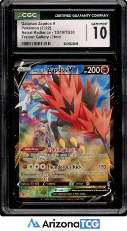 Pokemon 2022 Galarian Zapdos V TG19/TG30 Trainer Gallery Astral Radiance CGC 10 - Image 1