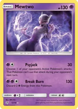Mewtwo - Detective Pikachu - 12/18 - Pokemon TCG - LP - Holo - Image 1