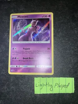 Pokemon TCG Mewtwo Detective Pikachu 12/18 Holo Holo Rare LP Excellent - Image 1