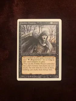 Magic: The Gathering Zombie Master Revised Edition Regular Card NM Off Center - Image 1