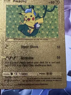 Pokemon Gold Card Pikachu RARE, Fast Shipping - Image 4