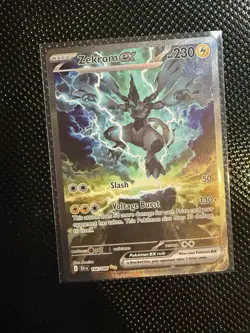 Pokemon Zekrom ex 166/086 Sv: Black Bolt EX Special Illustration Rare Holo Card - Image 1