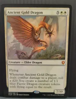 mtg ANCIENT GOLD DRAGON NM Commander Legends Baulder's Gate 003/361 - Image 1