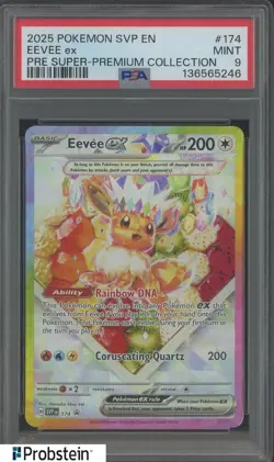 2025 Pokemon SVP EN Pre Super Premium Collection #174 Eevee ex PSA 9 MINT - Image 1