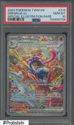 2024 Pokemon TWM EN Special Illustration Rare #214 Greninja ex PSA 10 GEM MINT - Image 1