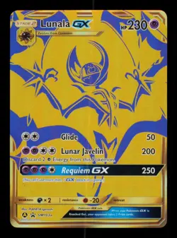 Pokemon Card Lunala GX SM103a Sun & Moon Black Star Promo Gold FA NM 2019 - Image 1