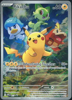 Pikachu SVP 027 - Paldea Evolved Black Star Promo - Pokemon TCG NM Bad Corner - Image 1