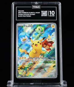 Pikachu 027 Tag 10 Pokemon Card English Black Star Promo Paldea Evolved ETB TCG - Image 1