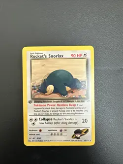 Pokemon Snorlax Rockets Card 33/132 Vintage WOTC Rare Gym Heroes LP - Image 1