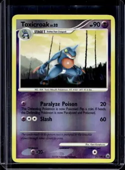 2008 Pokemon Diamond & Pearl Majestic Dawn Toxicroak Reverse Holo #31/100 - Image 1