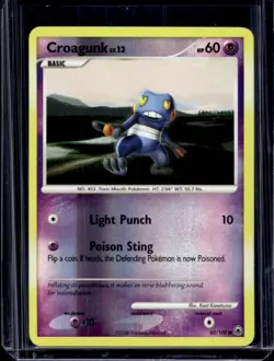 2008 Pokemon Diamond & Pearl Majestic Dawn Croagunk Reverse Holo #60/100 - Image 1