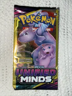 Pokemon Card - Unified Minds - Sun & Moon 3 Card Mini Booster Pack Mew & Mewtwo - Image 1