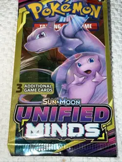 Pokemon Card - Unified Minds - Sun & Moon 3 Card Mini Booster Pack Mew & Mewtwo - Image 4