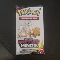 Pokemon Sun & Moon Unified Minds 3 Card Mini Booster Card Pack (Sealed) - Image 1