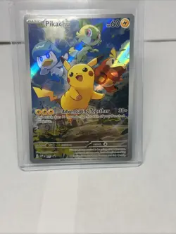Pokemon Card - Pikachu SVP027 Black Star Promo 027 Full Art TCG (psa 10 worthy) - Image 1