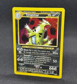 Pokemon Tyranitar 12/75 Neo Discovery Unlimited Holo Rare Card - Image 1