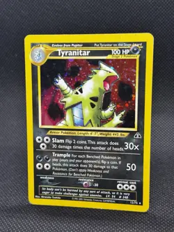 Pokemon Tyranitar 12/75 Neo Discovery Unlimited Holo Rare Card - Image 4