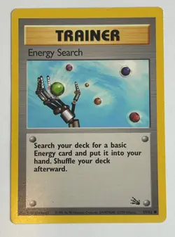Energy Search 59/62 Fossil Trainer Common WOTC 1999 Pokemon Card LP - Image 1