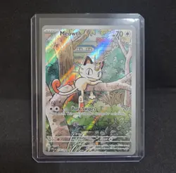 Pokemon TCG Meowth 106/094 Illustration Rare Card Phantasmal Flames Holo - Image 3