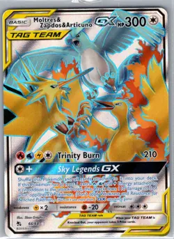 Moltres & Zapdos & Articuno GX (Full Art) 66/68 Hidden Fates - Pokemon Card - NM - Image 1