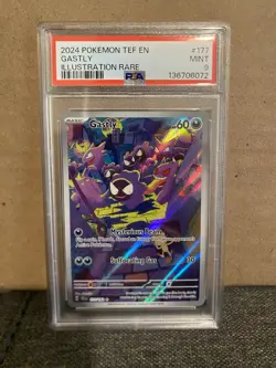 Pokemon TCG Gastly Illustration Rare IR Holo Card 177/162 Temporal Forces PSA 9 - Image 1